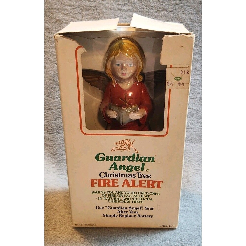 Vintage Calfax Guardian Angel Fire Alert Christmas Tree